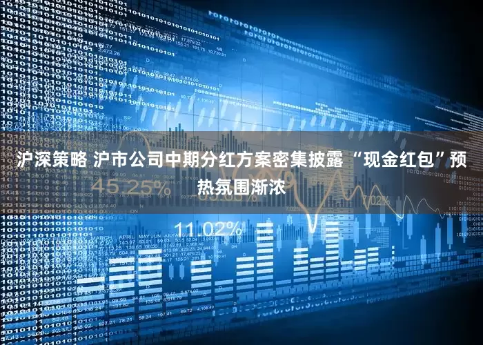 沪深策略 沪市公司中期分红方案密集披露 “现金红包”预热氛围渐浓