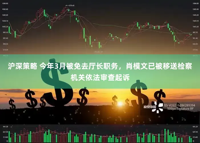 沪深策略 今年3月被免去厅长职务，肖模文已被移送检察机关依法审查起诉